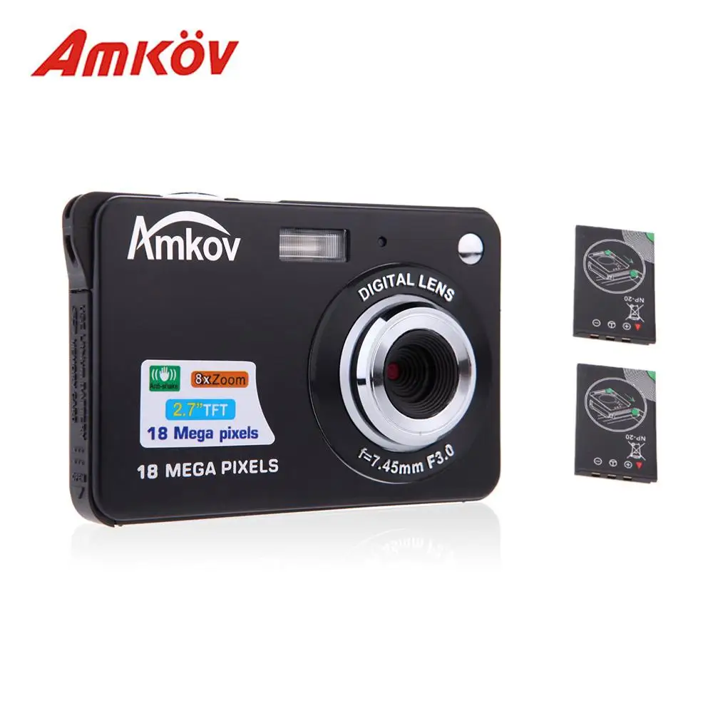 Профессиональная HD 2 7 дюймовая цифровая камера видеокамера 18MP 8X Zoom Face ID Anti-shake 2шт