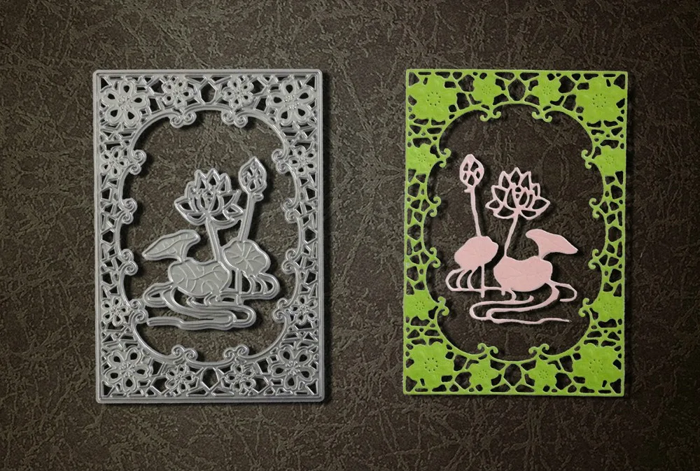 Металлическая рамка в форме цветка лотоса трафареты для вырезания сделай сам