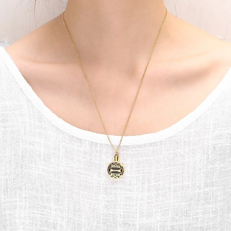 Похоронное ожерелье с кулоном в виде золотых костей собаки | Украшения и