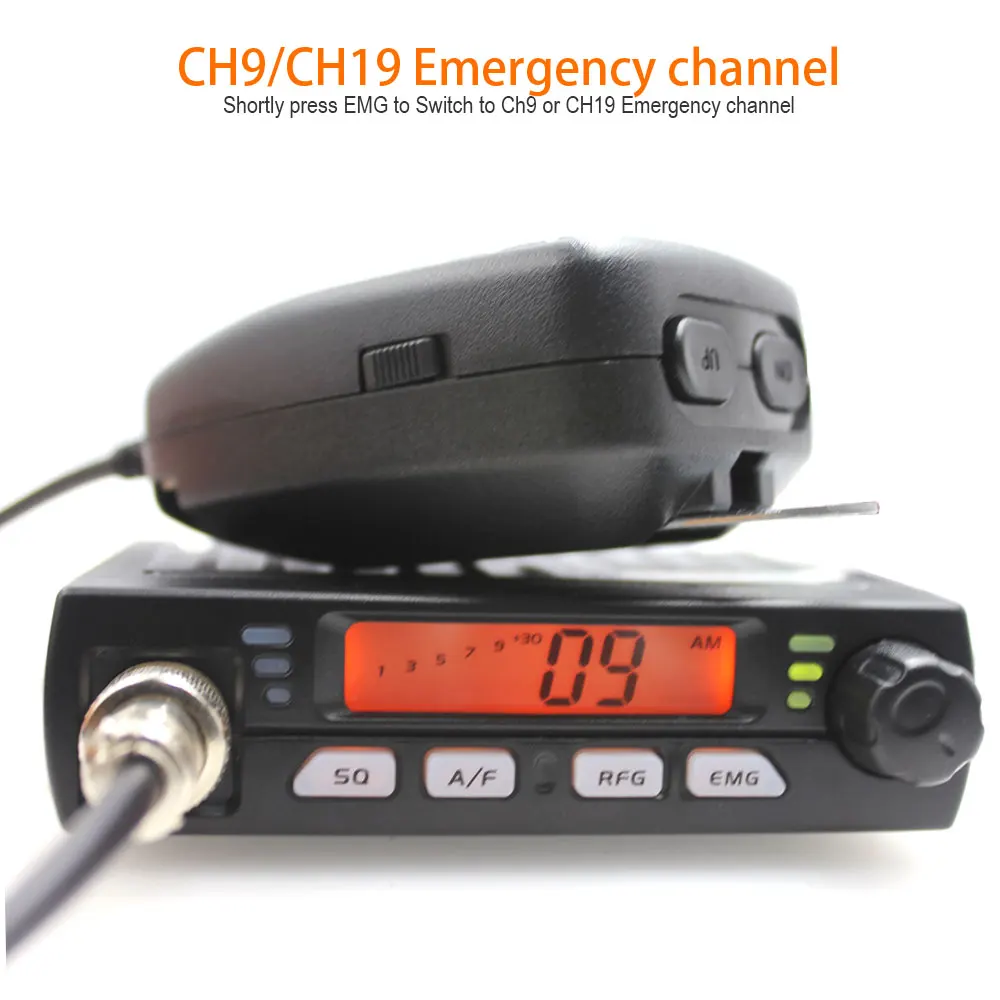 red screen Ultra Mini CB-40M 25.615-30.105MH 8W Citizen band CB Radio Mobile Transceiver Compact AM/FM Car radio same with AC-001 AR-925 - Цвет: red screen