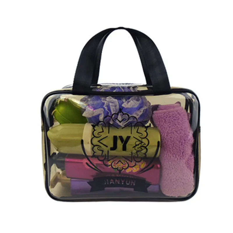 Большая прозрачная Водонепроницаемая Пляжная сумка для мужчин и женщин, сумка-тоут, косметичка для макияжа, органайзер для путешествий, косметическая сумка для хранения