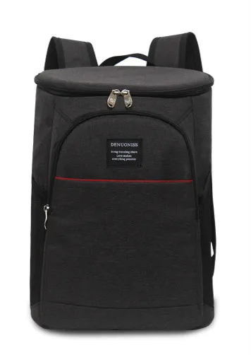 Black DENUONISS 20L терморюкзак водонепроницаемый утолщенная сумка-холодильник большая изолированная сумка на плечо рюкзак-холодильник для пикника - Цвет: Black