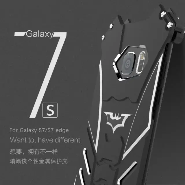 R-JUST Бэтмен для samsung galaxy s7 edge Металлический Алюминиевый противоударный чехол s7edge G9300 g9350 Броня прочный армированный чехол для телефона