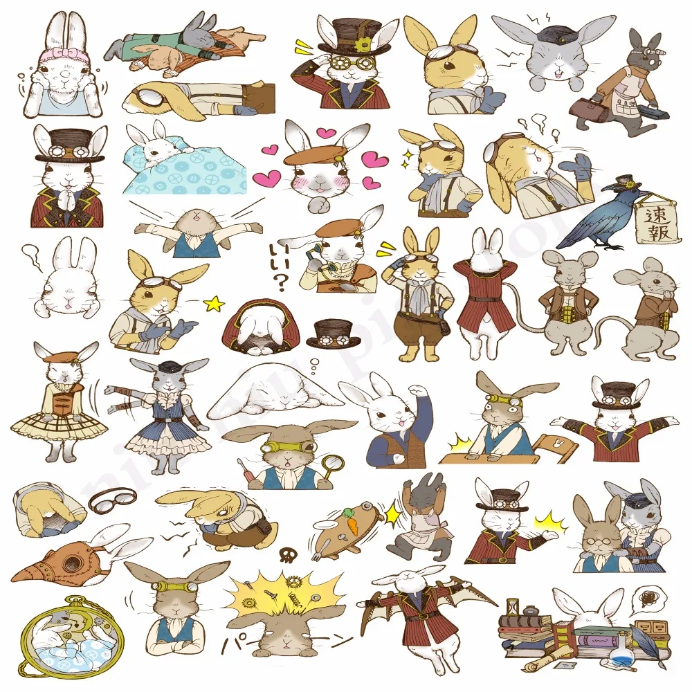 А5 милые животные Мультяшные наклейки не вырезают украшают самодельный дневник