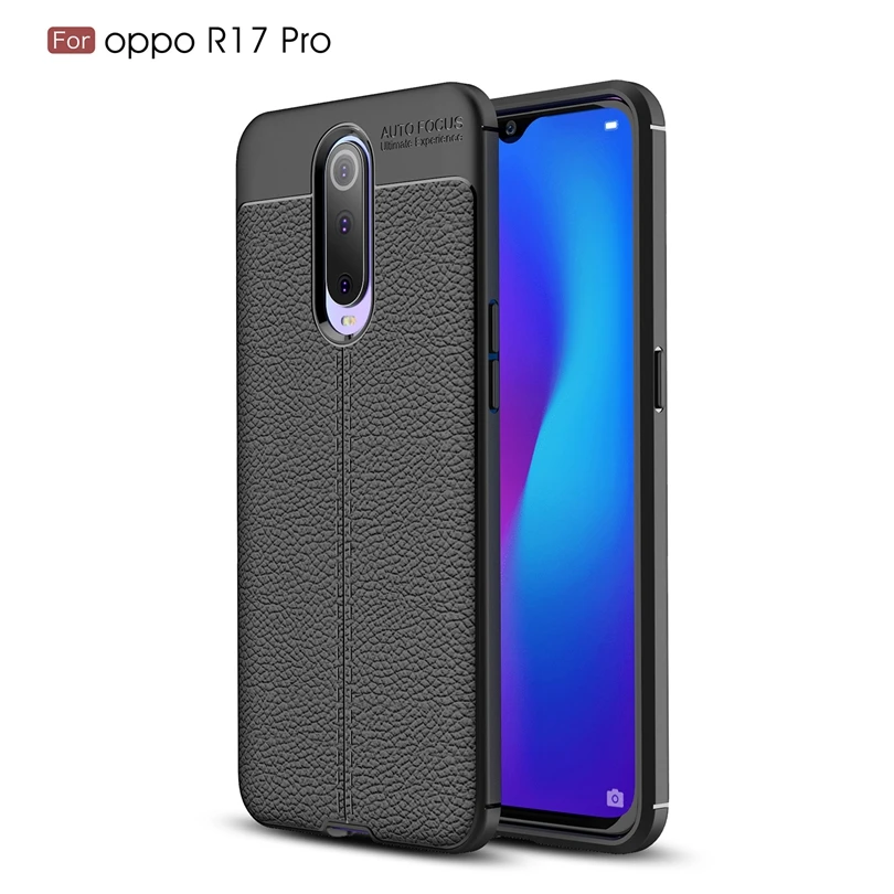 For OPPO R17 Pro / R17Pro 6.4&quot Case Phone Back Protective Smartphone Soft Litchi striae Shockproof Cases Cover | Мобильные