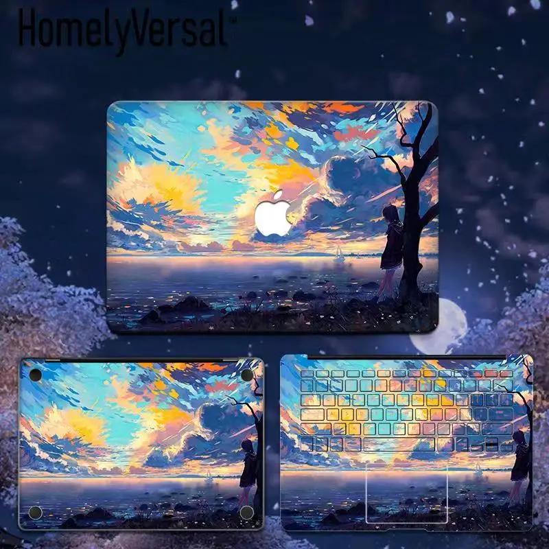 Три стороны милый прекрасный ПВХ ноутбук наклейка для Apple Macbook Air Pro retina 11 12 13 15 дюймов Клавиатура Защитная крышка наклейка - Цвет: 003