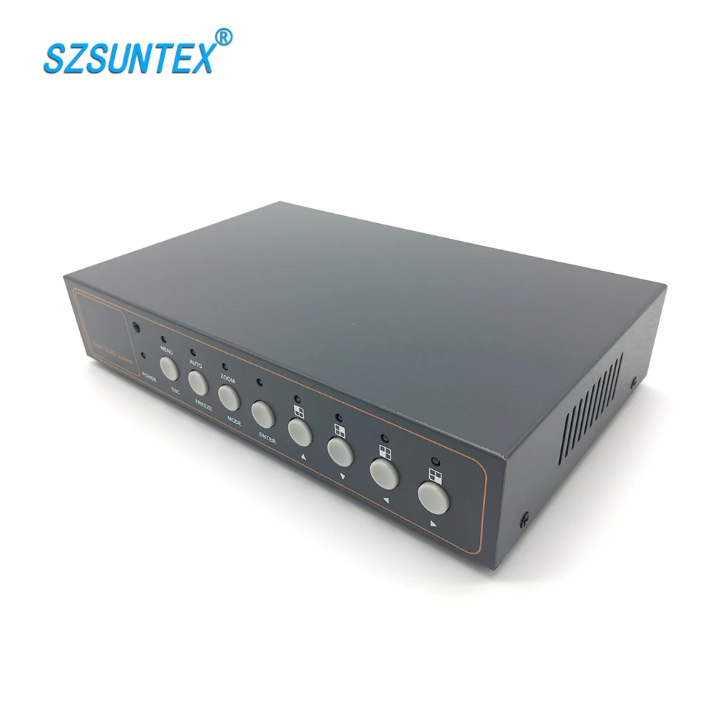 SUNTEX обновленная версия 4-канальный cctv мультиплексор VGA выход видео сплиттер на 4