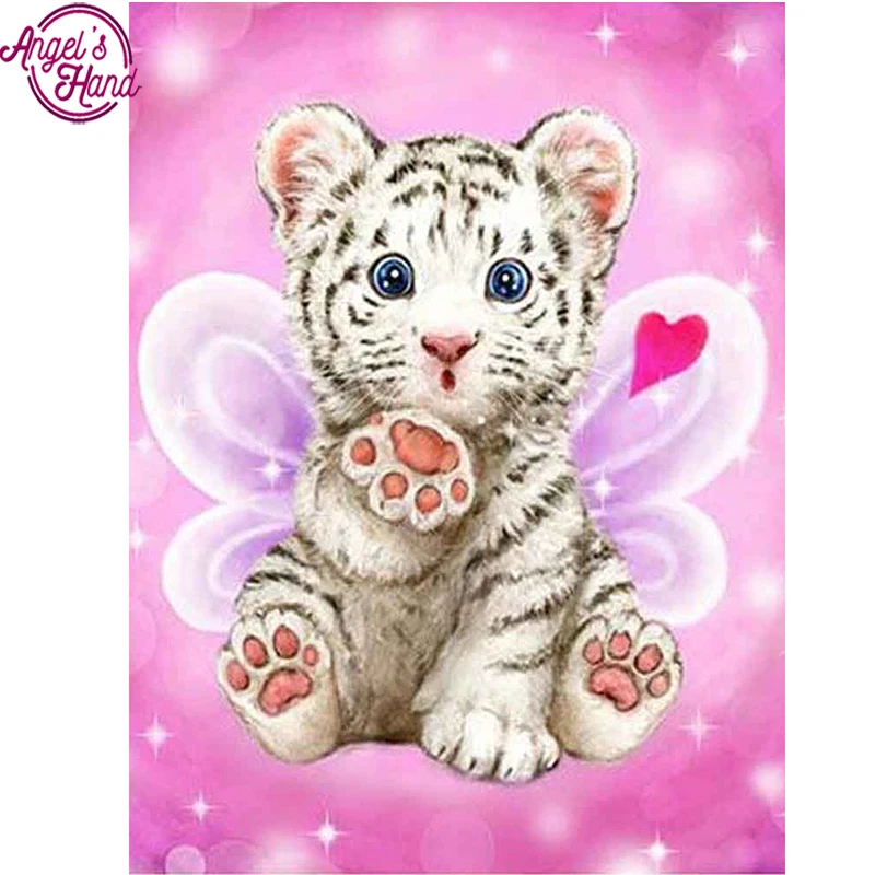 

5D DIY Diamond embroidery tiger with wings diamond painting Cross Stitch full drill Rhinestone mosaic home decoration