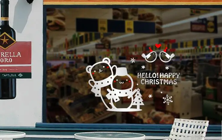 Рождественская наклейка на окна для пожилых людей украшения в виде снежинок и