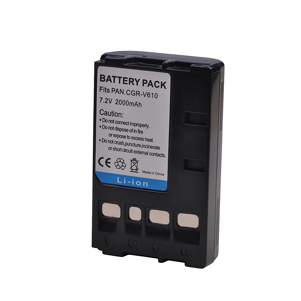 Tectra 2000 мА/ч, 1 шт. CGR-V610 CGR V610 CGRV610 Батарея для цифрового фотоаппарата Panasonic NV-RX14 NV-RX18 NV-RX24 NV-RX27 RX37 RX18B RZ10 Батарея