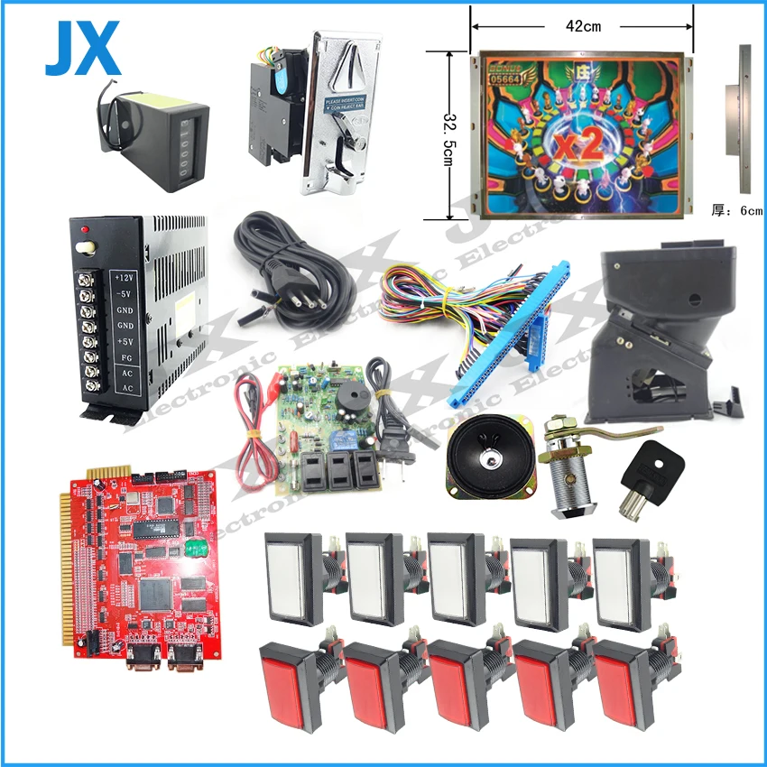 Solt игровые наборы DIY аркадная часть пряди с 7 в 1 или 9 в 1 игровая доска монетоприемник кнопки жгут для казино слот машина
