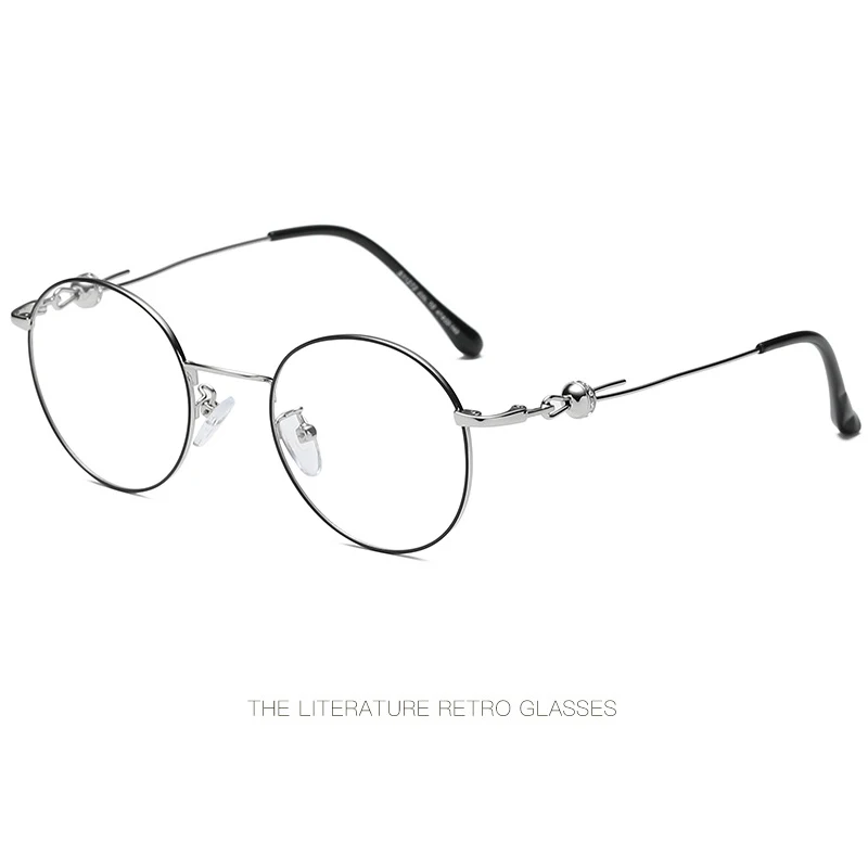 Новая Металлическая Ретро оправа для очков литературная круглая индивидуальная