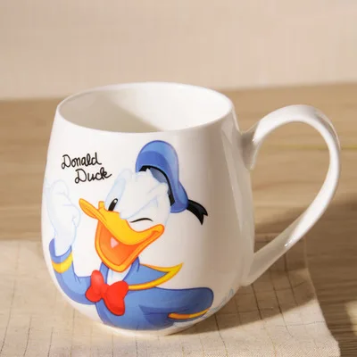 Mickey Mouse Straight drink cup Cartoon Minnie  Ceramic Cups Milk  Handle Coffee Mug enlarge