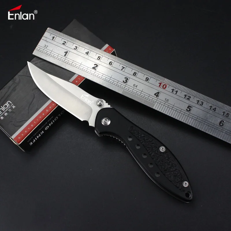 Складной карманный нож ENLAN M019 Алюминиевый с ручкой 8CR13Mov для выживания кемпинга