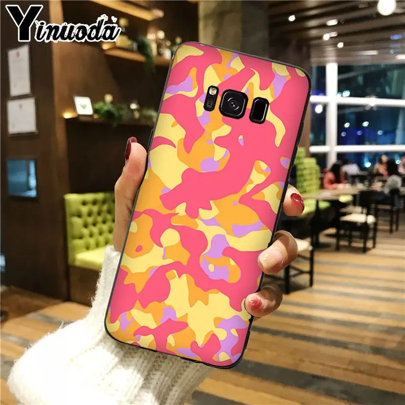 Yinuoda Camouflage TPU black Phone Case Cover Shell For GALAXY s5 s6 edge plus s7 s8 s9 | Мобильные телефоны и аксессуары