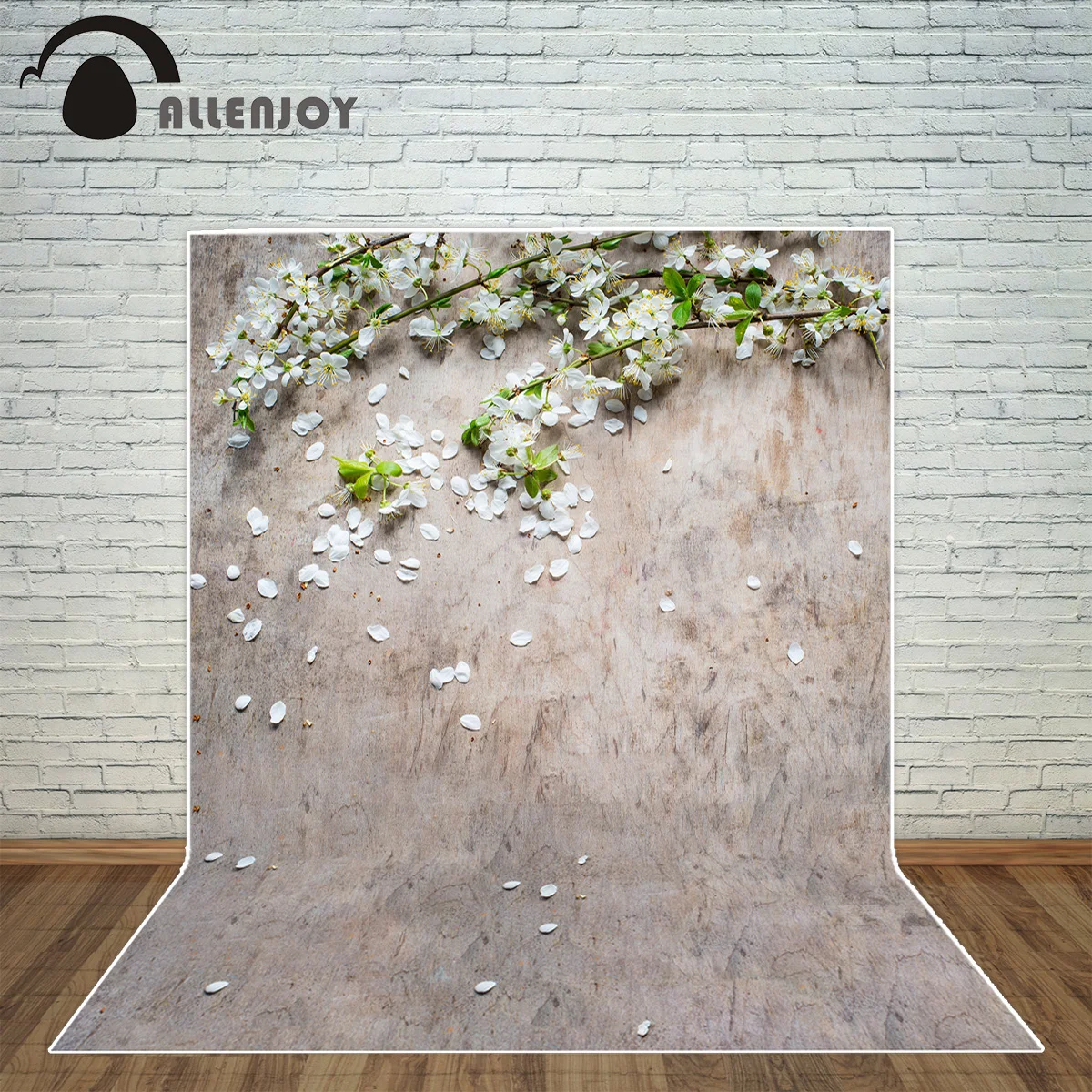 Allenjoy backgrounds for photography studio Brown vintage wedding spring white flowers backdrop professional prop photocall | Электроника
