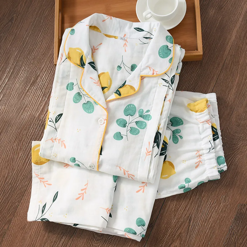 White mango Хлопок, тонкая одежда для беременных, Женский пижамный комплект, свободная одежда для грудного вскармливания, одежда для сна с героями мультфильмов, осенние пижамы размера плюс - Цвет: White mango