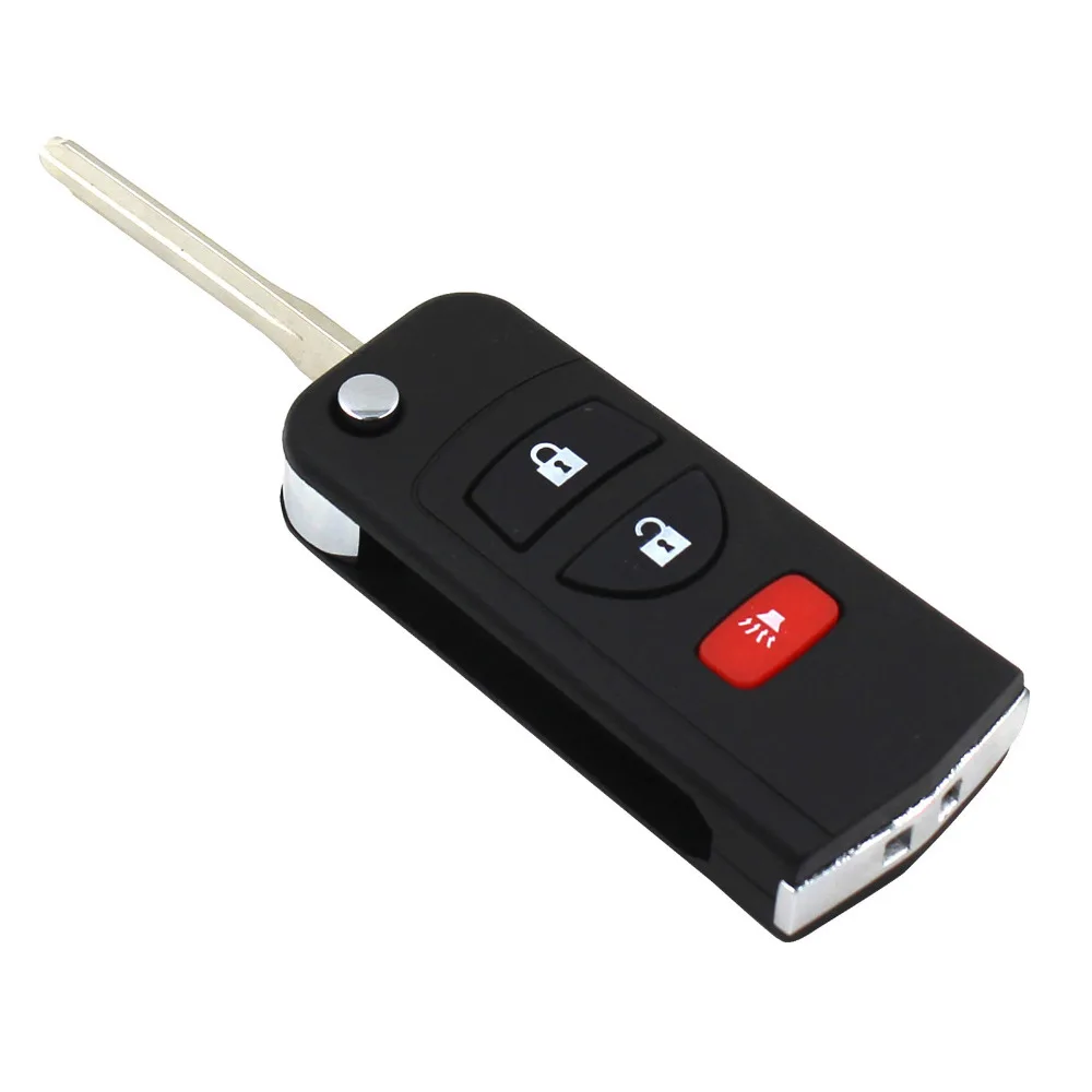 KEYYOU 5X Флип складной ремонт Uncut дистанционного FOB 3 пуговицы для Nissan Quest Мурано Armada