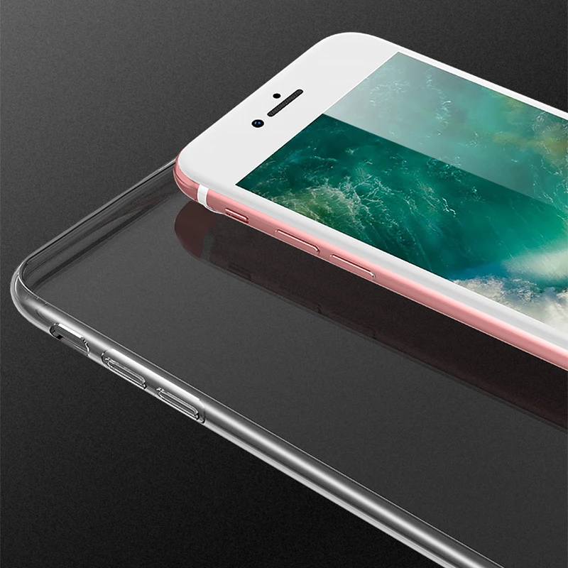 0.8mm Ultra thin Bumper Transparent Silicone Phone Case For iPhone X XS XR Max 8 7 6 6S Plus Clear protection Back Cover |