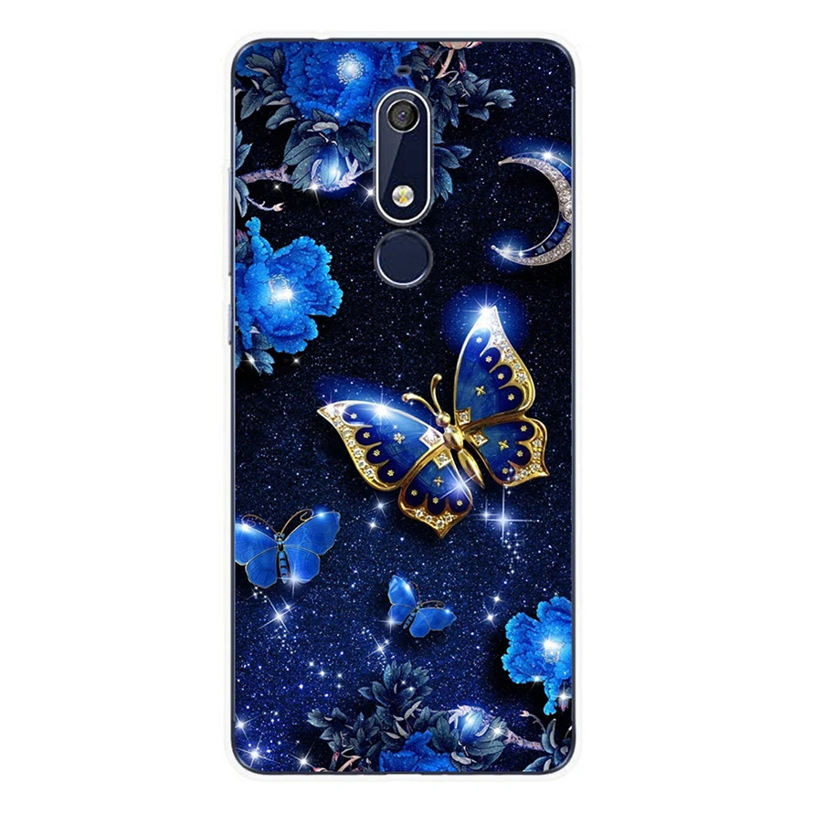 Для Nokia 6 2018 чехол 5 'силиконовый с принтом крутых животных TPU для 1 Nokia6 чехлы