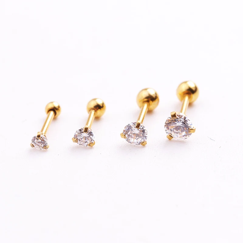 Sellsets 1 шт. 20 г штанги Крошечные Круглые циркониевые серьги-гвоздики из Кубического циркония уха трагус спираль Грач пирсинг ювелирные изделия для мужчин и женщин