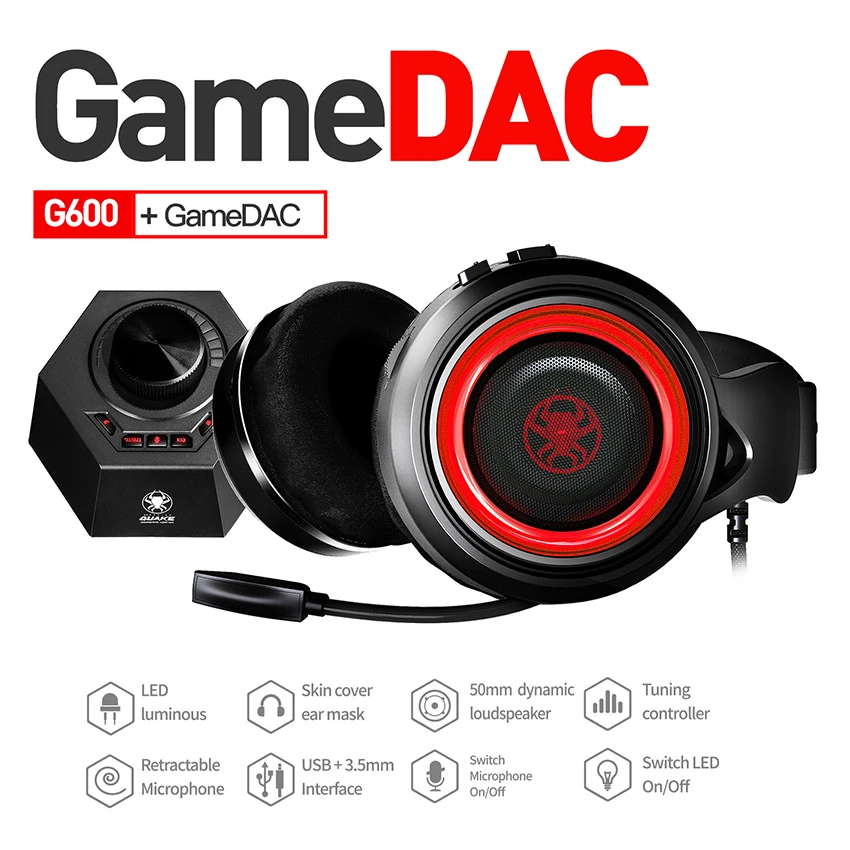 PLEXTONE G600 GameDAC Игровые наушники шлем Стерео ПК гарнитура проводные USB геймерские наушники с микрофоном для компьютера ноутбука