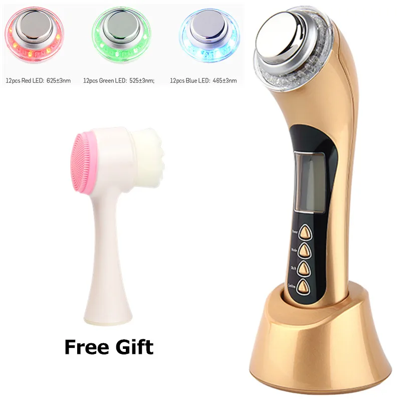 Home Use Galvanic Spa Ultrasonic Photon LED Treatment Age Facial Rejuvenation Anti-aging Wrinkle Beauty Product Machine |