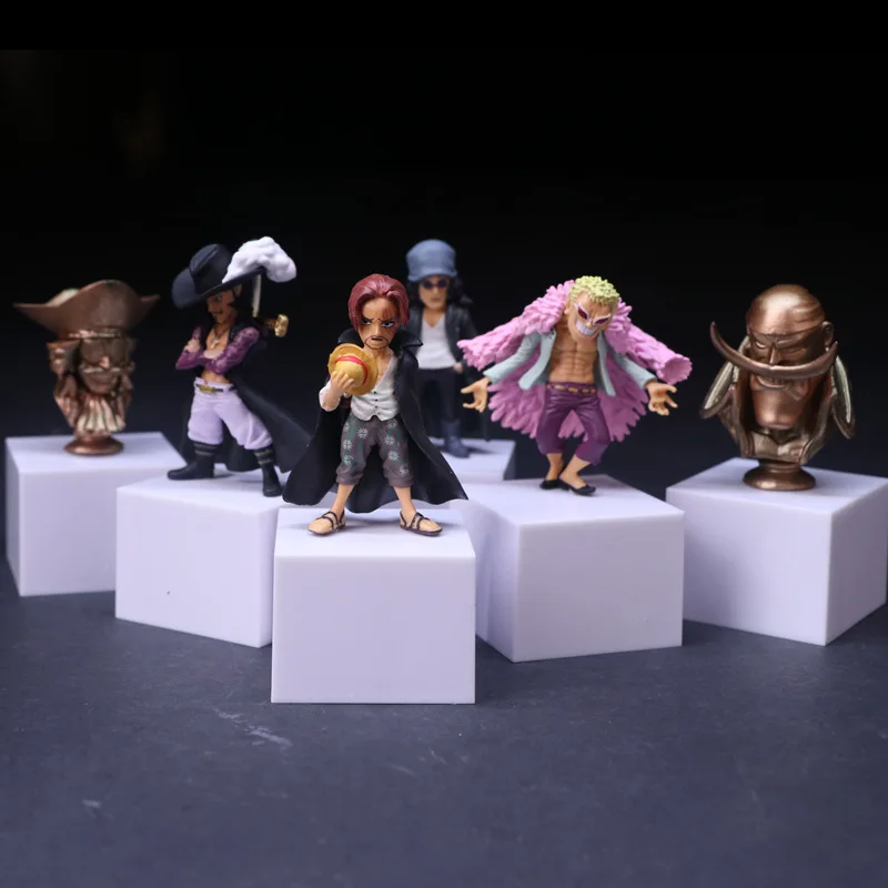 Аниме One Piece Roger Kuzan Shanks Mihawk Donquixote Doflamingo ПВХ Фигурки Коллекционная модель детские