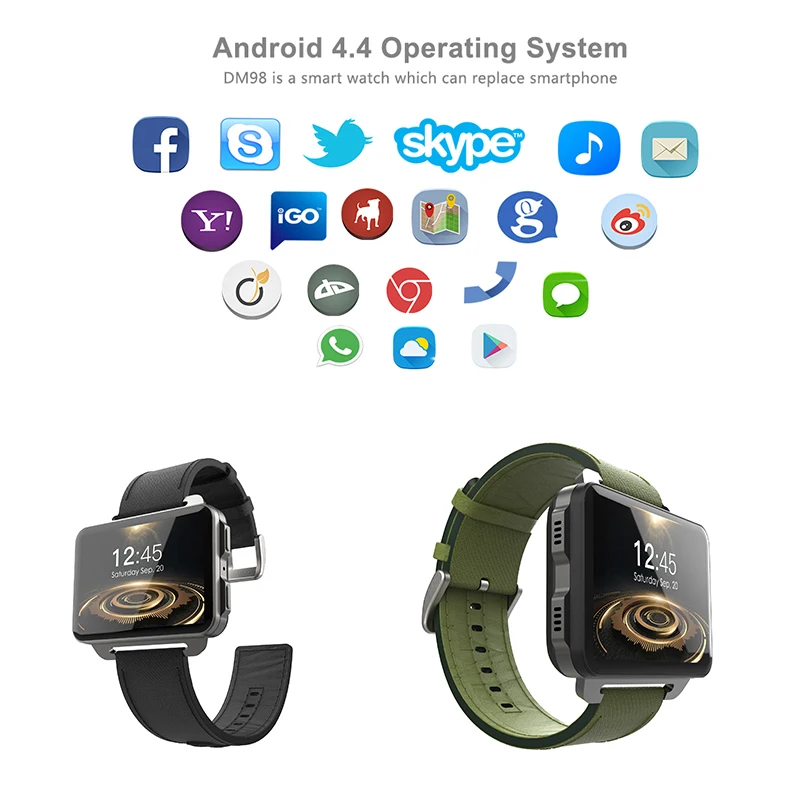 XGODY DM99 3g HD видео Смарт часы 1200 мАч мужские Супер экран gps Wi Fi Bluetooth фитнес браслет