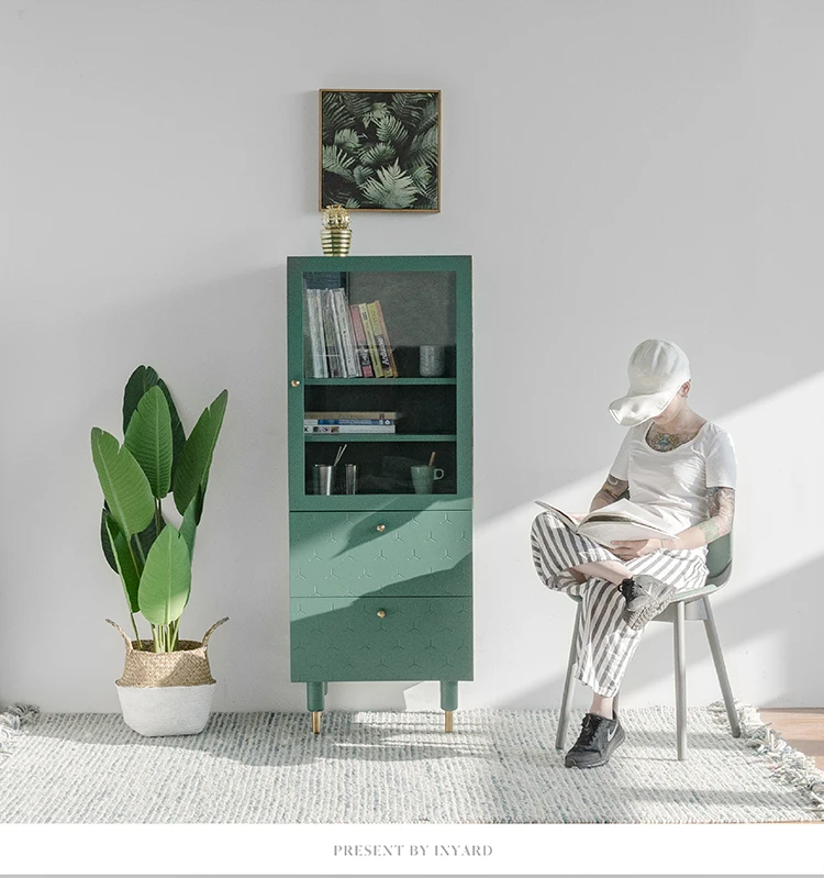 [InYard Оригинал] гостиная угловой высокий шкаф/ТВ боковой шкаф стекло хранения