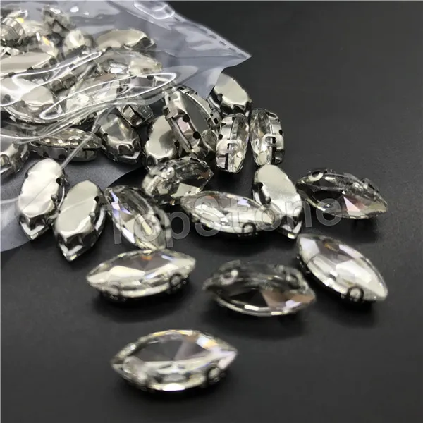 crystal clear Пришить лошадь глаз D коготь стразы смешанные цвета Navette пришить Стекло, кристалл, камень diy для платья/сумки - Цвет: crystal clear