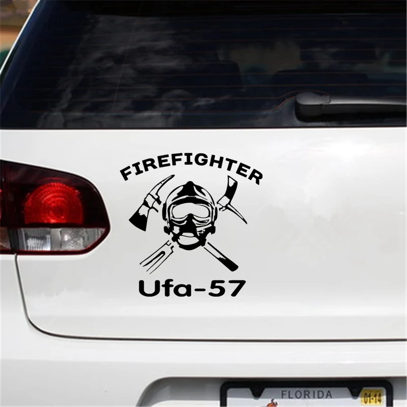 CS-1273#15*15см наклейки на авто firefighter Ufa-57 водонепроницаемые наклейки на машину наклейка для авто автонаклейка стикер - Название цвета: CS1273  Black