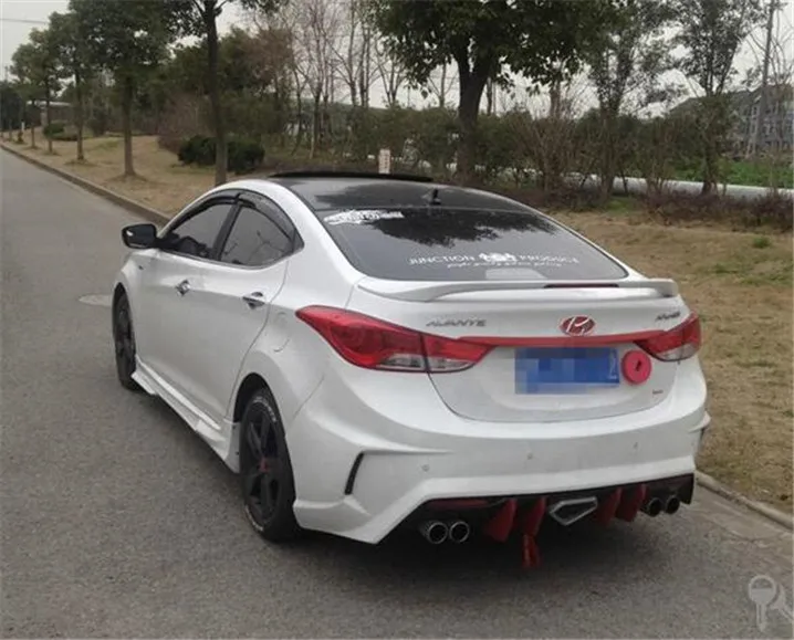 Для hyundai Elantra Спойлер ABS Материал заднее крыло праймер цвет задний спойлер для hyundai Elantra спойлер 2012