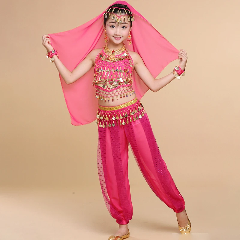 Индийский костюм для танца живота детей и взрослых выступлений Ювелирное