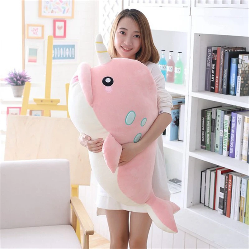 

95cm Plush Toy Pillow Appease Big Size Funny Soft Cute Whale Cushion Gift Toys for children Playmate Marine Animals Stuffed Doll