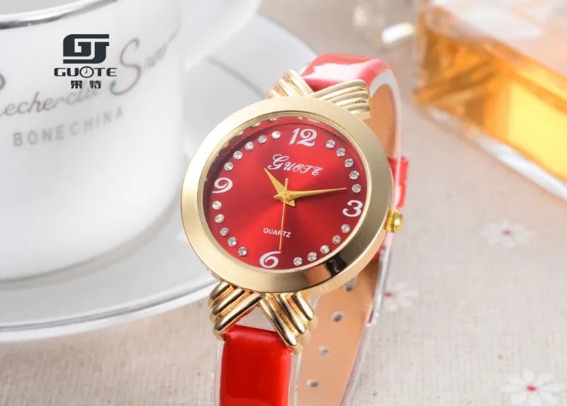 2017 Элитный бренд Для женщин наручные часы цвет: черный синий красного цвета