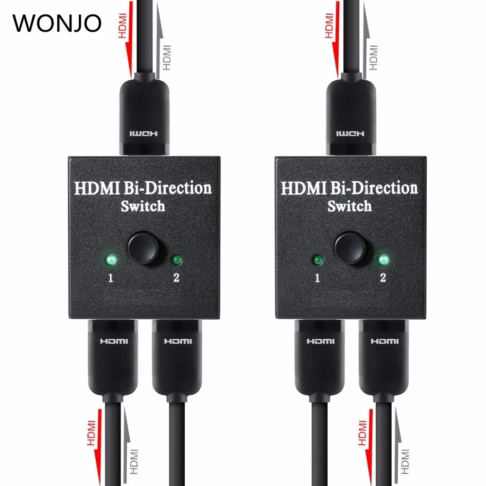 Двунаправленный переключатель HDMI с 2 портами Премиум качество 2x1 переключатель/1x2