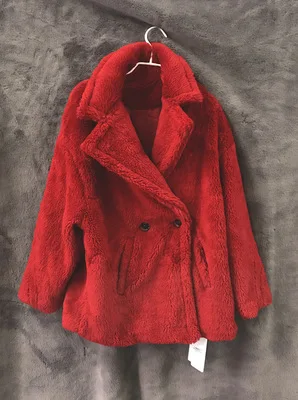 red short Женское пальто из искусственного меха, Зимняя Толстая теплая куртка из меха ягненка, плюс размер, женское шерстяные пальто, повседневные топы, длинные меховые пальто N269 - Color: red short