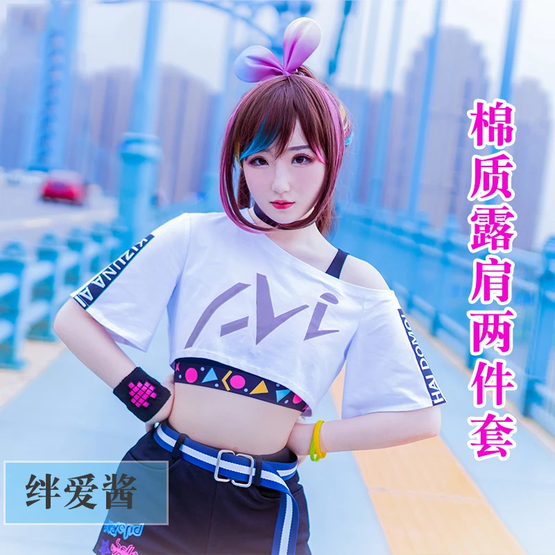 Аниме! YouTuber Kizuna AI первый юбилей живая Сексуальная Милая форма косплей костюм