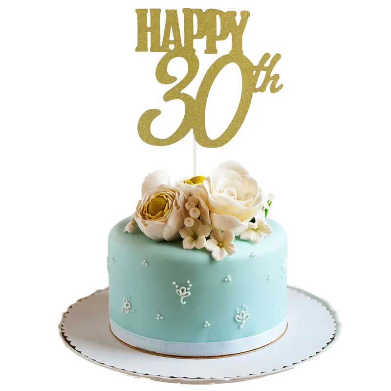 1pcs Oh Baby One Birthday Party Cake Topper 10 16 18 20 30 40 50 60 Love Wedding Anniversary Dessert Supplies | Дом и сад