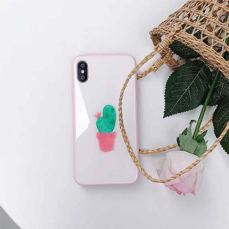 3d принтом кактус Клубника Мобильного телефона чехол для iphone X мобильного 6 6s 7 8