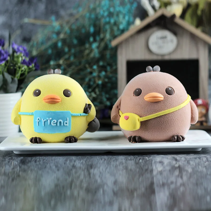 Силиконовая форма для торта 3D мультфильм Медведь мусс шифон мороженое