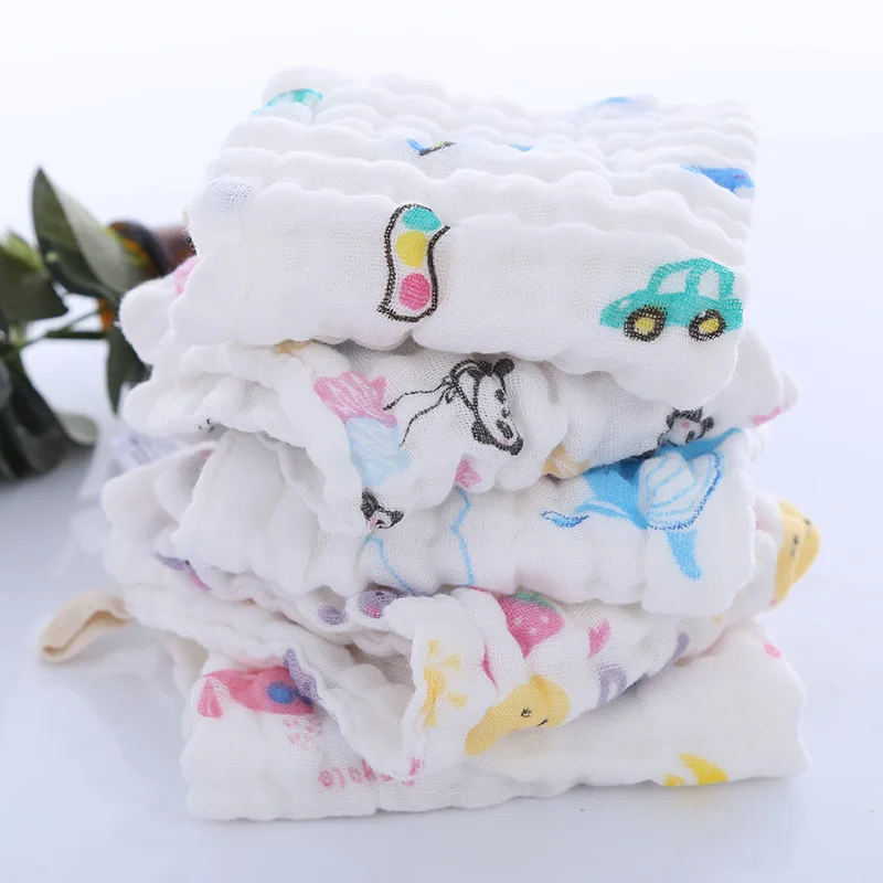 Мультяшное Хлопковое полотенце для мытья марля детское слюнявчик нагрудник