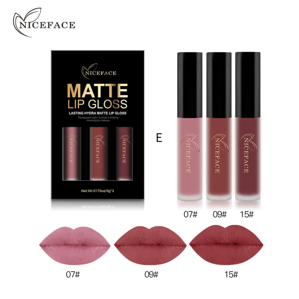 NICEFACE набор для макияжа на Хэллоуин жидкая губная помада матовая долговечная