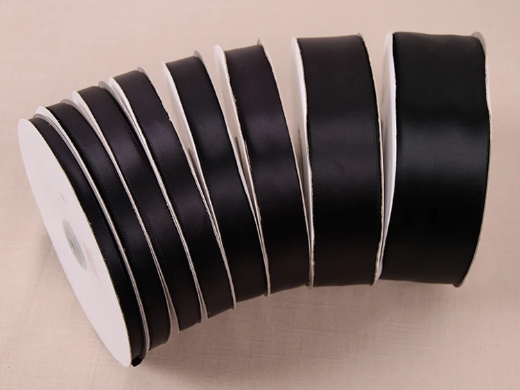 Черная шелковая атласная лента золотое украшение для свадебной вечеринки