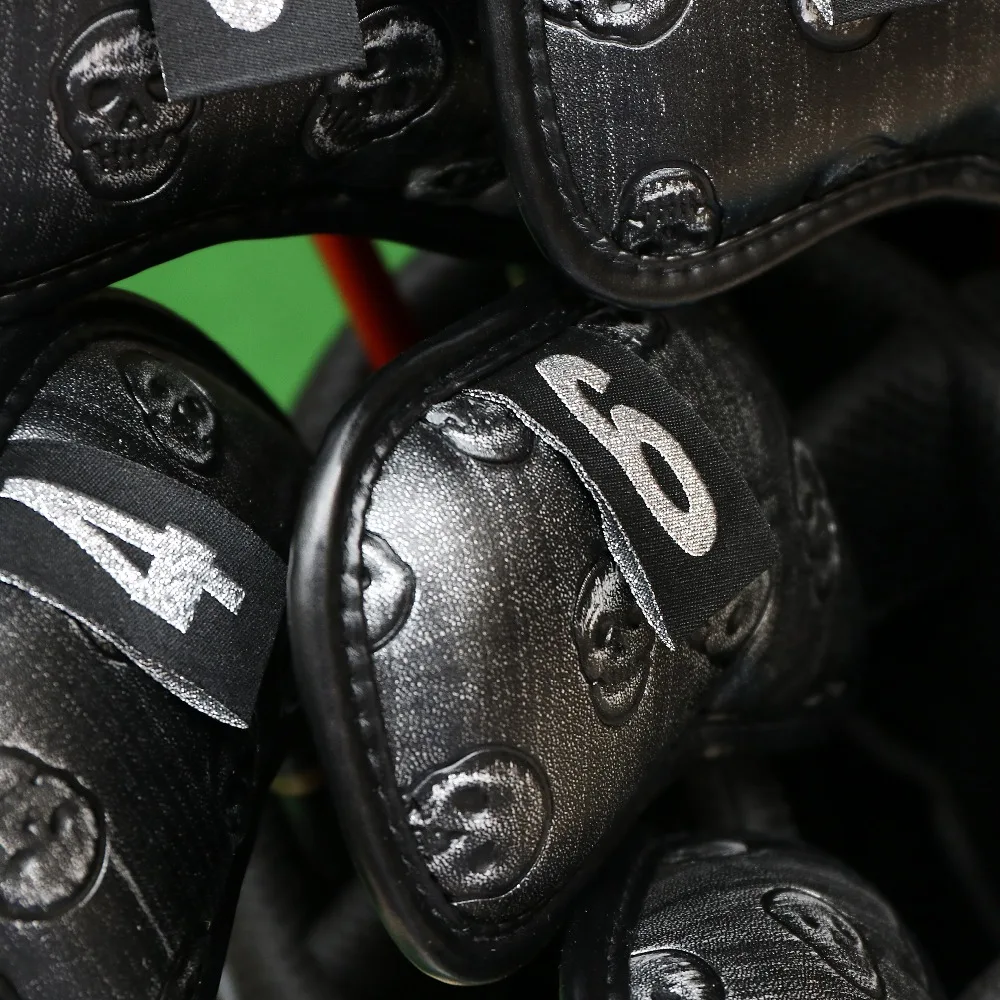 Чехол Champkey Monster Skull Golf с железной головкой из 12 шт.(3~ 9, A, P, S, L, L)-черный зеленый цвет чехол для головы Golf Iron