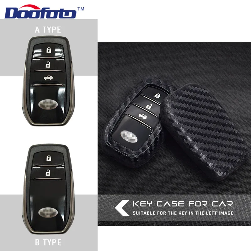 Doofoto оболочки для автомобильных ключей Toyota с электрическим покрытием Camry Prado Crown