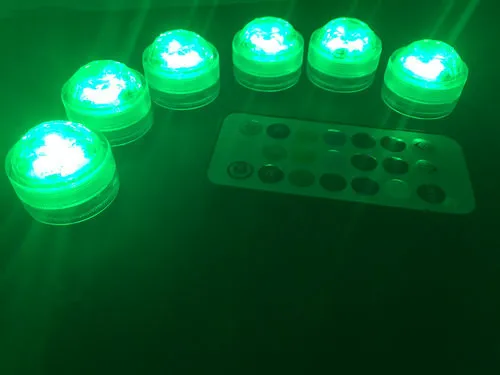 12 шт./лот с дистанционным управлением smd чайный светильник погружной Floralyte tealight