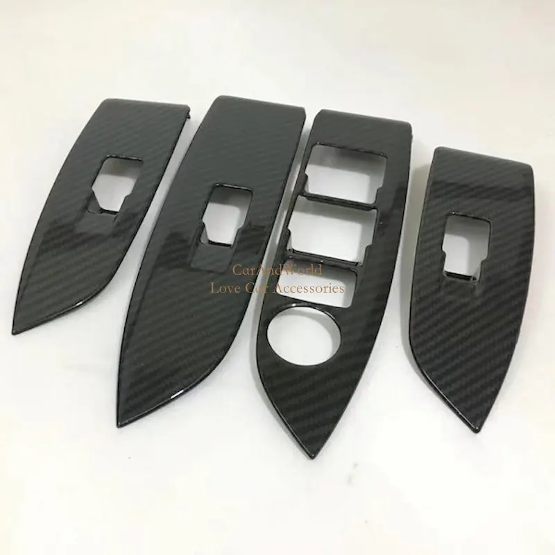 

For 2017 Mazda CX-3 CX3 2018 Inner Door Armrest Window Lift Switch Button Cover Trim Chrome Stickers Car-Styling Accessories