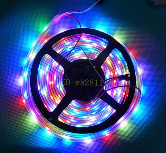 

New Arrival 5M 30leds/m WS2812B WS2812 Strip Light Black/White PCB ,Non-waterproof DC5V RGB Dream Color With IC SMD5050 Strip